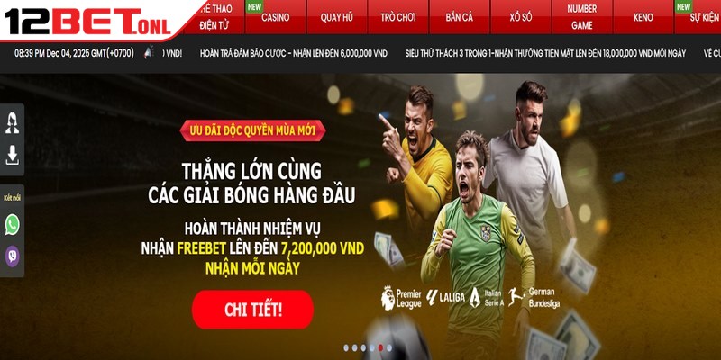 Truy cập vào 12BET với link uy tín